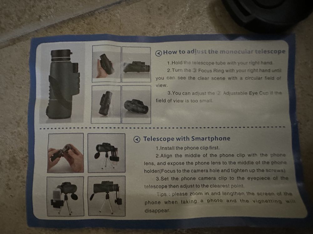 Monóculo tipo telescópio