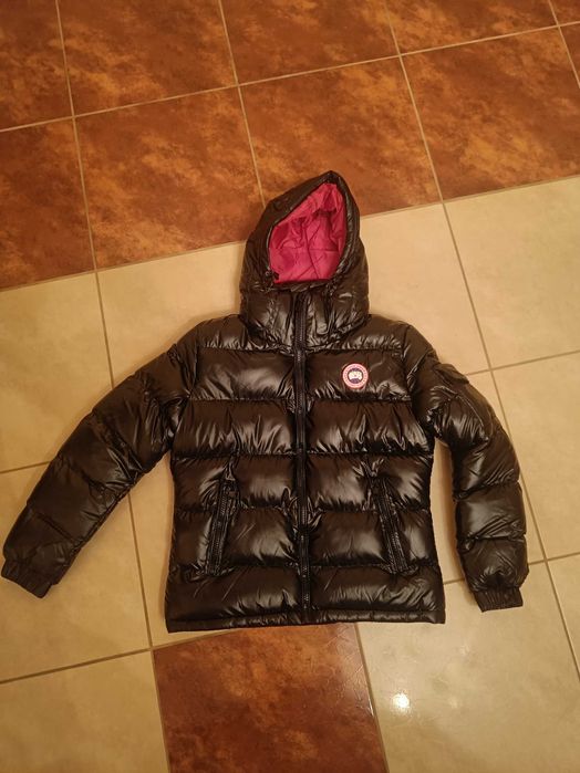 Kurtka męska dziecięca czarna metalik zimowa