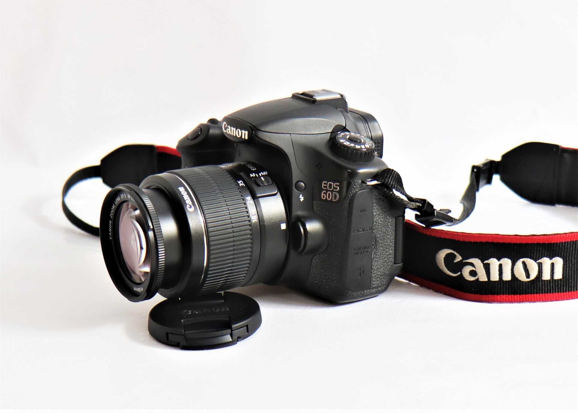 Canon 60D com lente Canon 18-55mm máquina fotográfica digital reflex