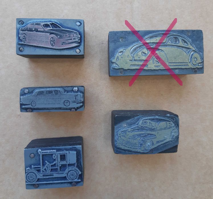 Moldes/Carimbos de Tipografia para Impressão em Offset