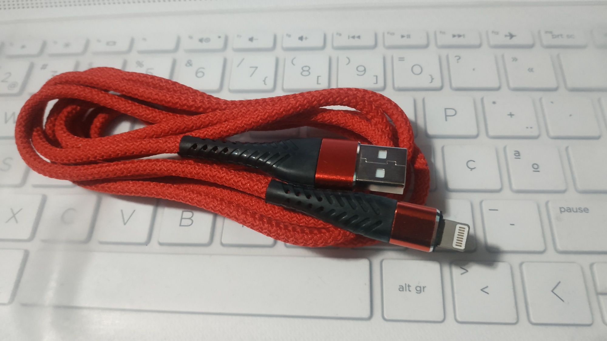 Cabo USB tipo C, Carga rápida, flexível 1,8m