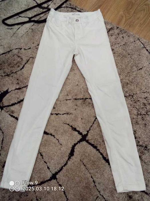 spodnie skiny białe r 36