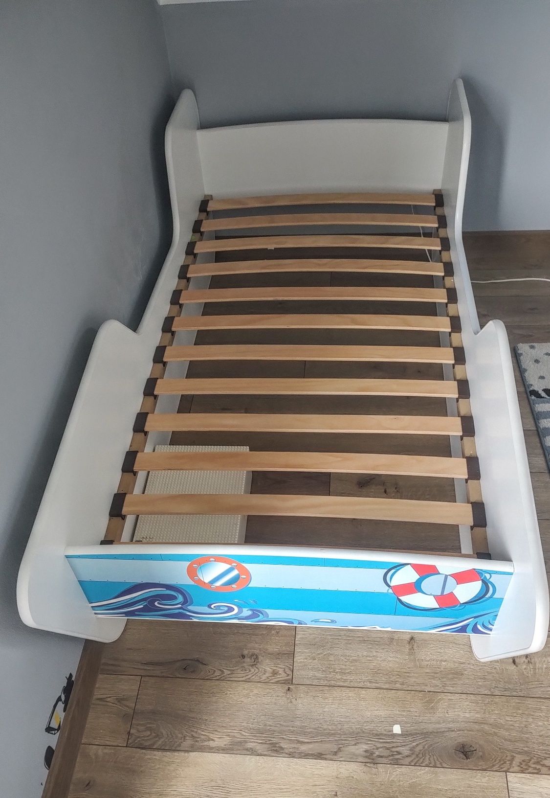 ŁÓŻKO dziecięce statek okręt super stan MATERAC gratis 160x80