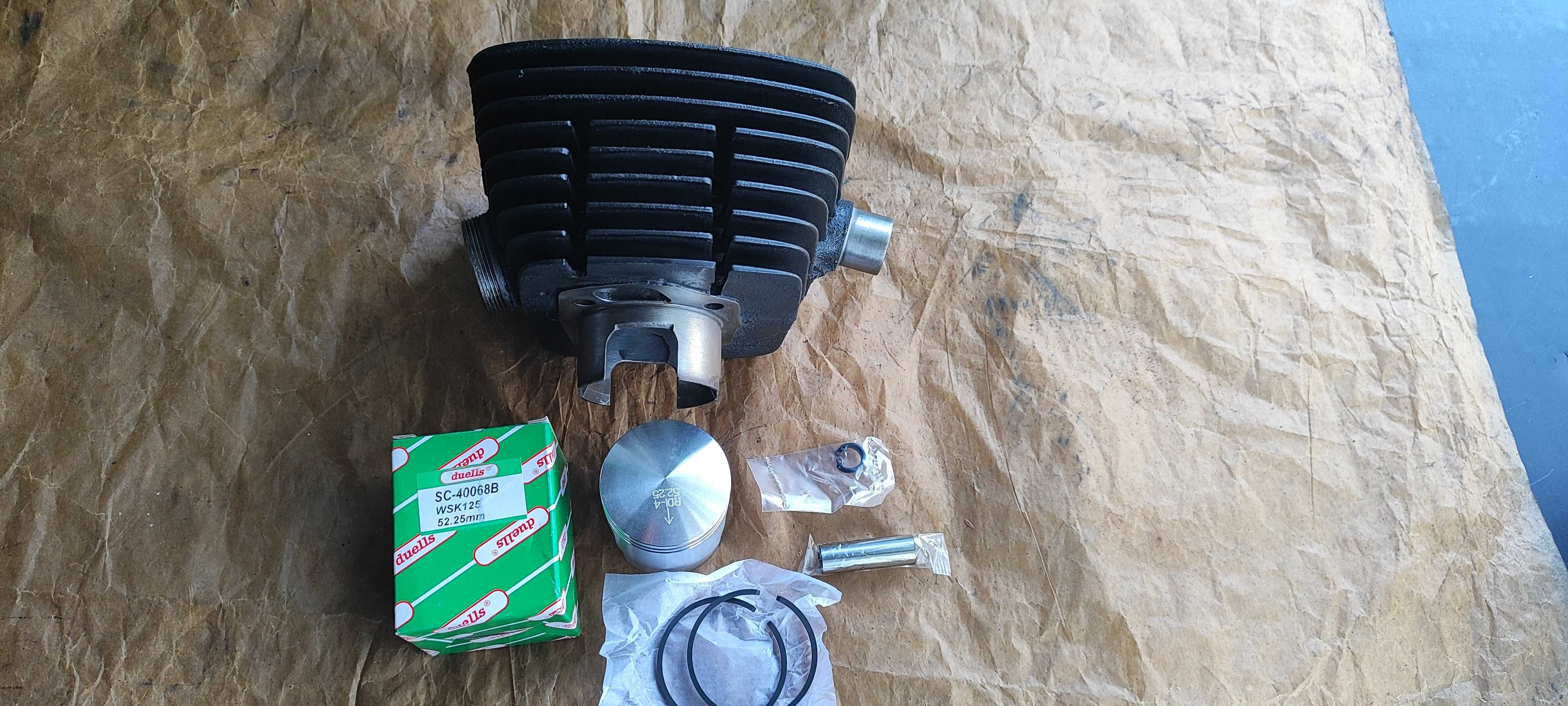 Cylinder WSK 125 oryginalny po szlifie tłok DELUX po szlifie ZMD