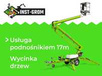 Podnośnik koszowy wycinka drzew mycie elewacji
