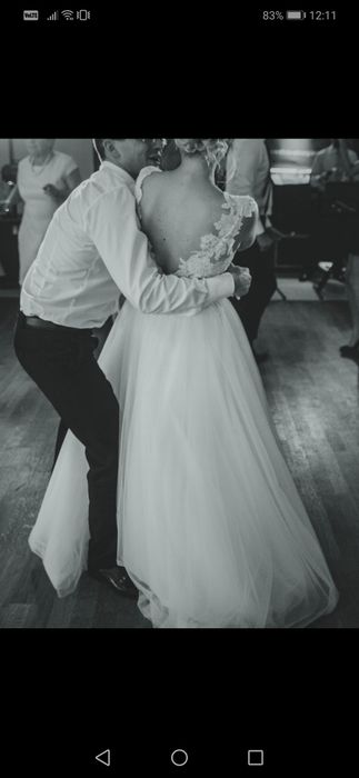 Suknia ślubna xs ecru