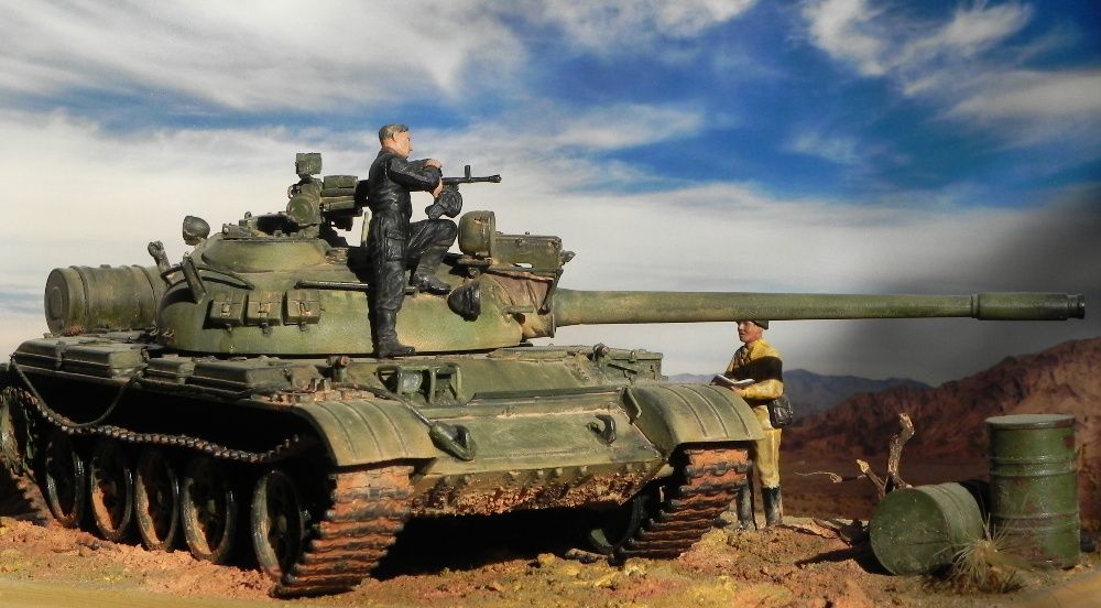 диорама танк Т-55  масштаб 1:35