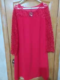 Нарядне плаття, дуже класне,нове,58 розмір,червоного кольору.
