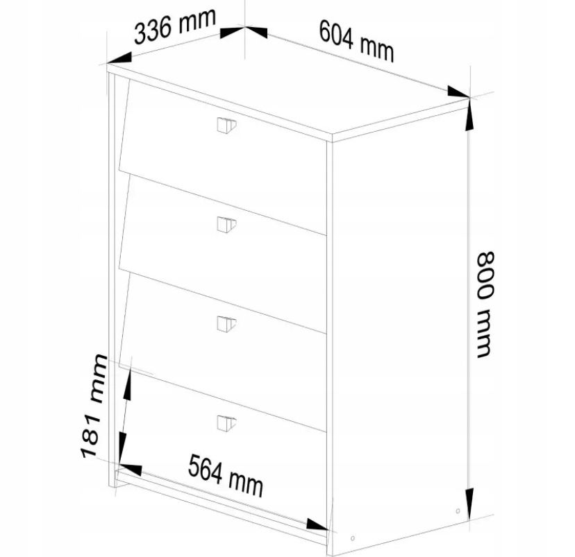 Szafka komoda regał na buty 4 szafki