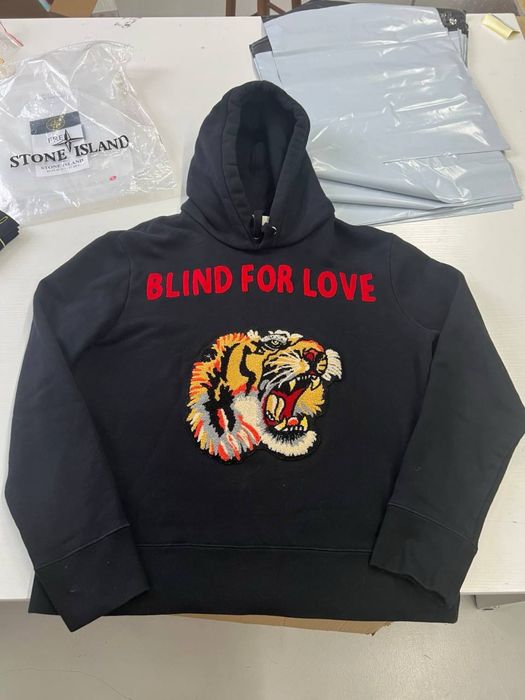 gucci ‘blind for love’ hoodie in black гучі блінд фор лав як у урагана