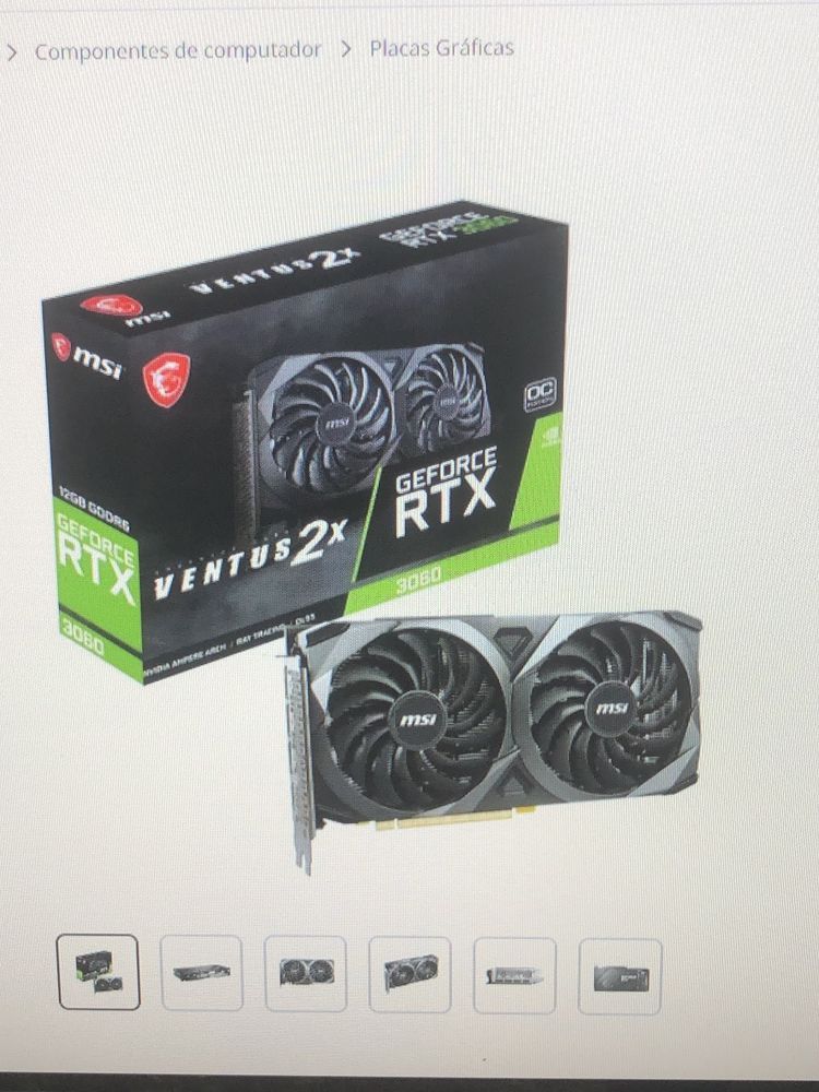 Rtx 3060 12GB MSI ventus 2x
