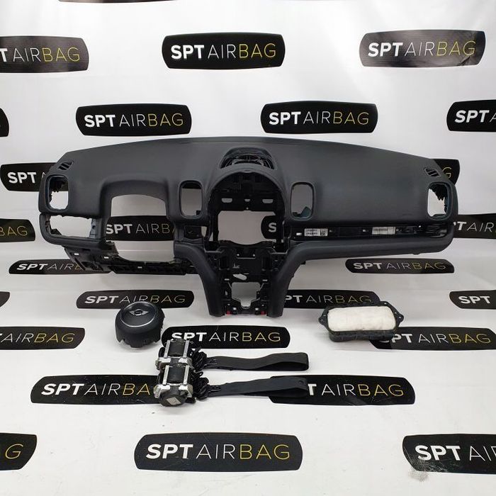 MINI COUNTRYMAN F60 DESKA ROZDZIELCZA KONSOLA KOKPIT PULPIT PODUSZKI AIRBAG AIR BAG PASY KIT SET
