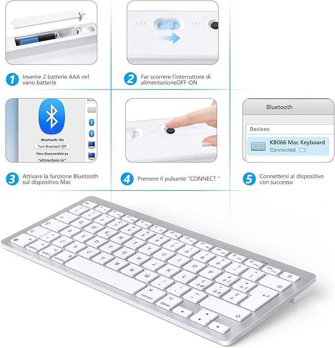 OMOTON Klawiatura Bluetooth dla Mac OS