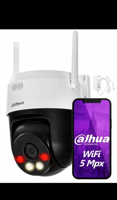 Kamera Dahua Wi-Fi 5mpix AI czujnik LED obrotowa nowa wysoka jakość