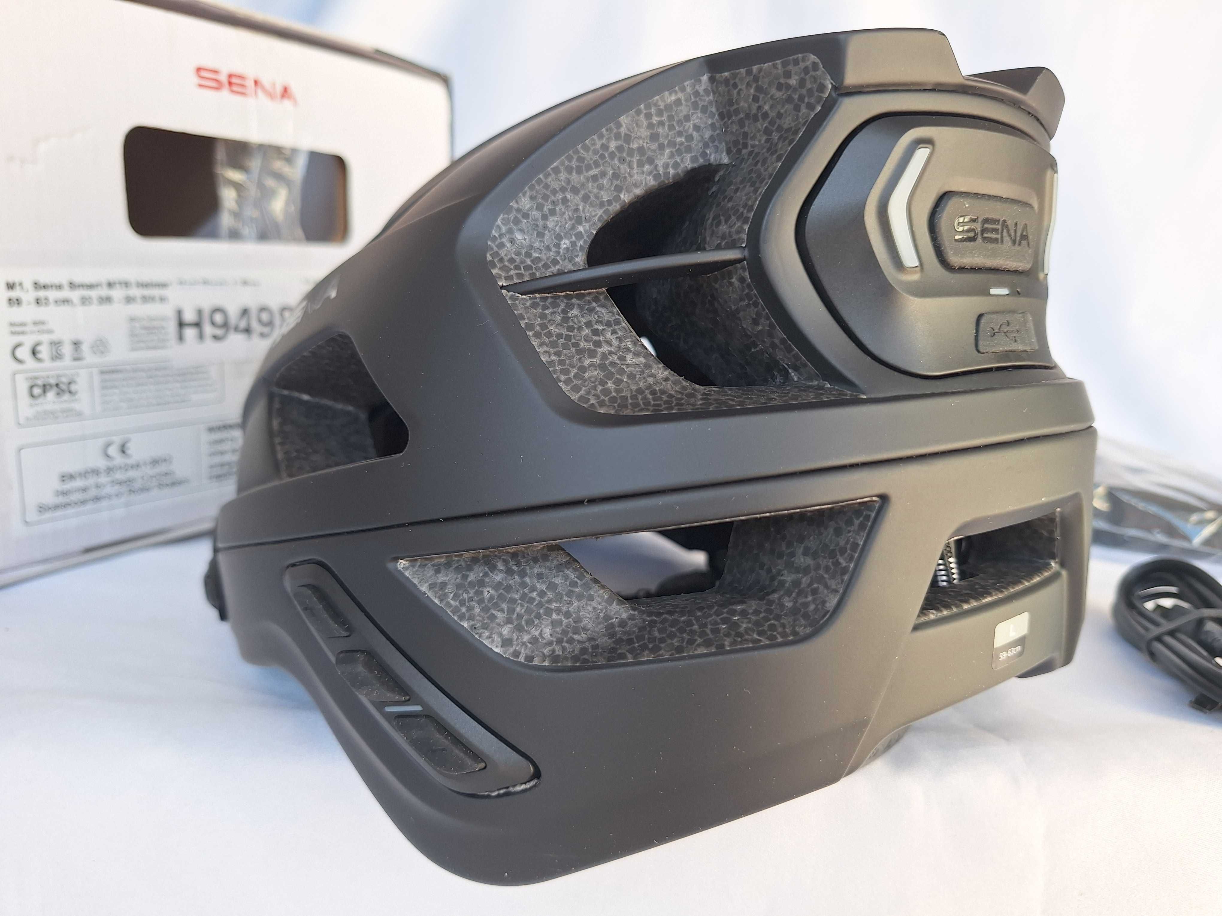 Kask rowerowy Sena Smart MTB Helmet M1 Matt Black L 59-63cm