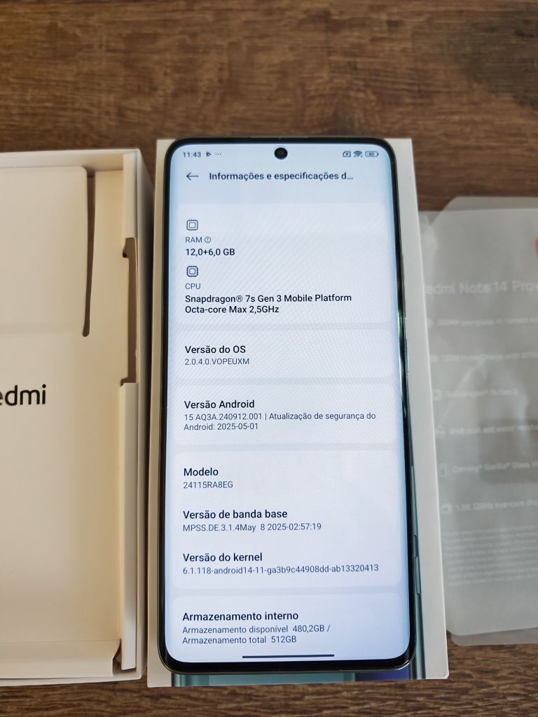 Xiaomi Redmi Note 14 Pro Plus  5G 12GB/512GB azul Seminovo Aceito Reto