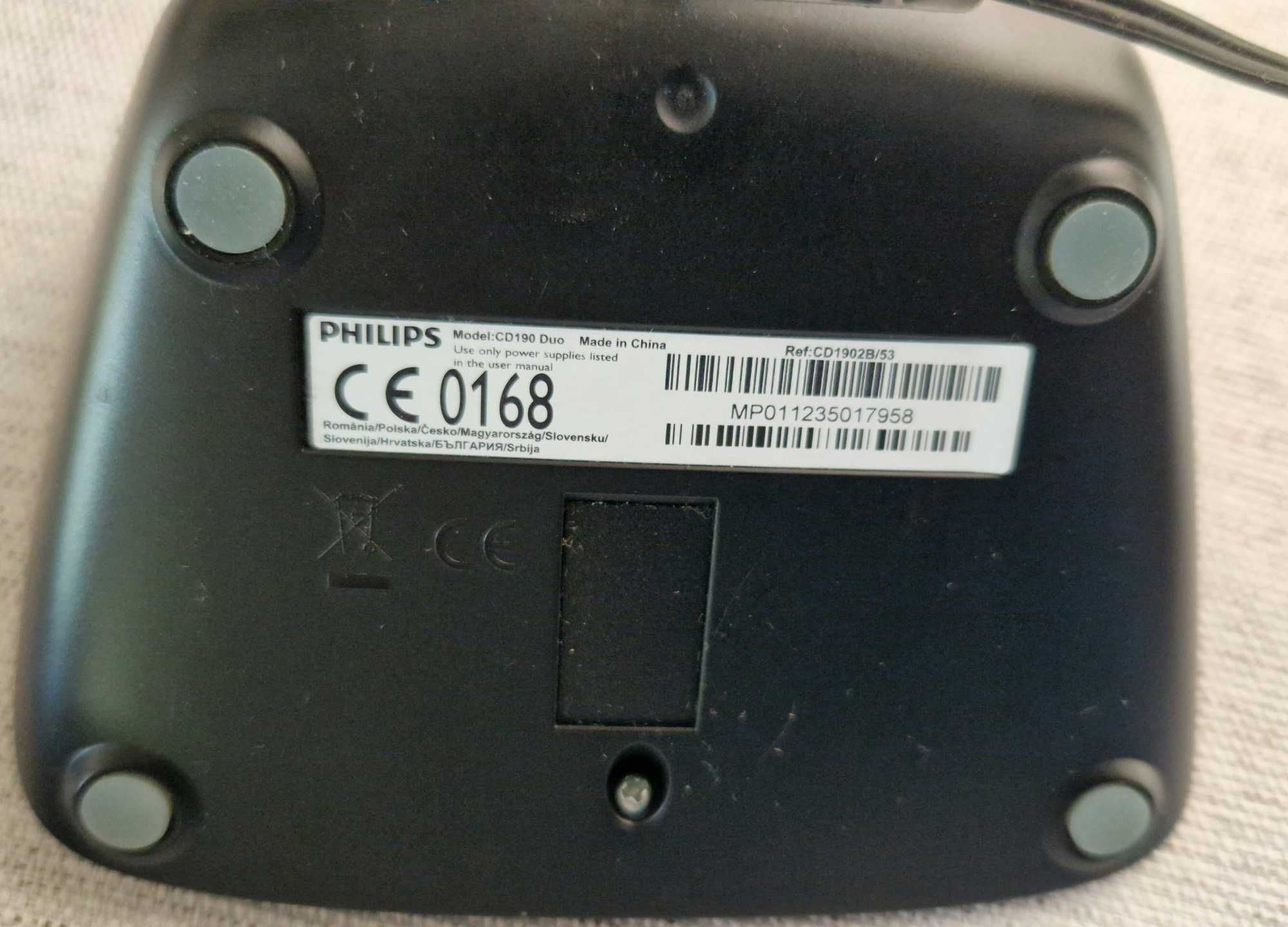 Telefony philips duo czarny