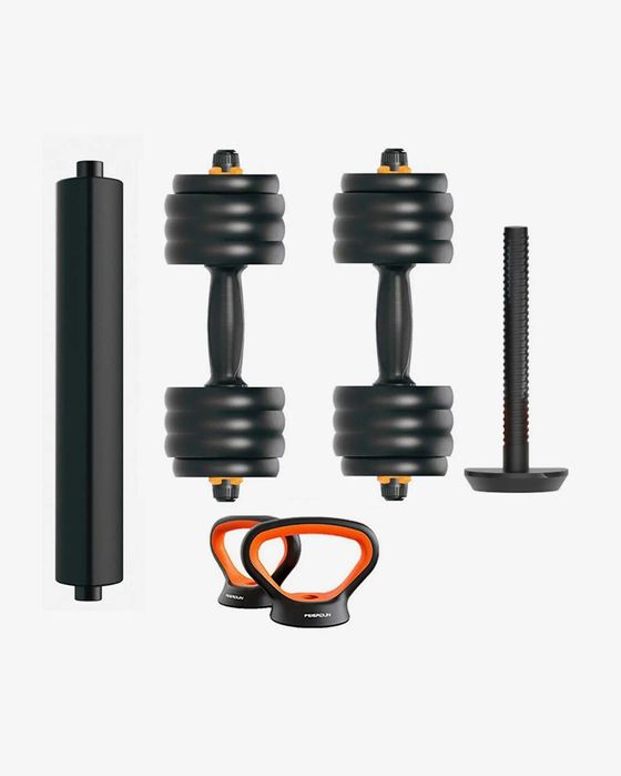 Halteres Barra Kettlebell Xiaomi FED Kit V2 40Kg Musculação Ginásio
