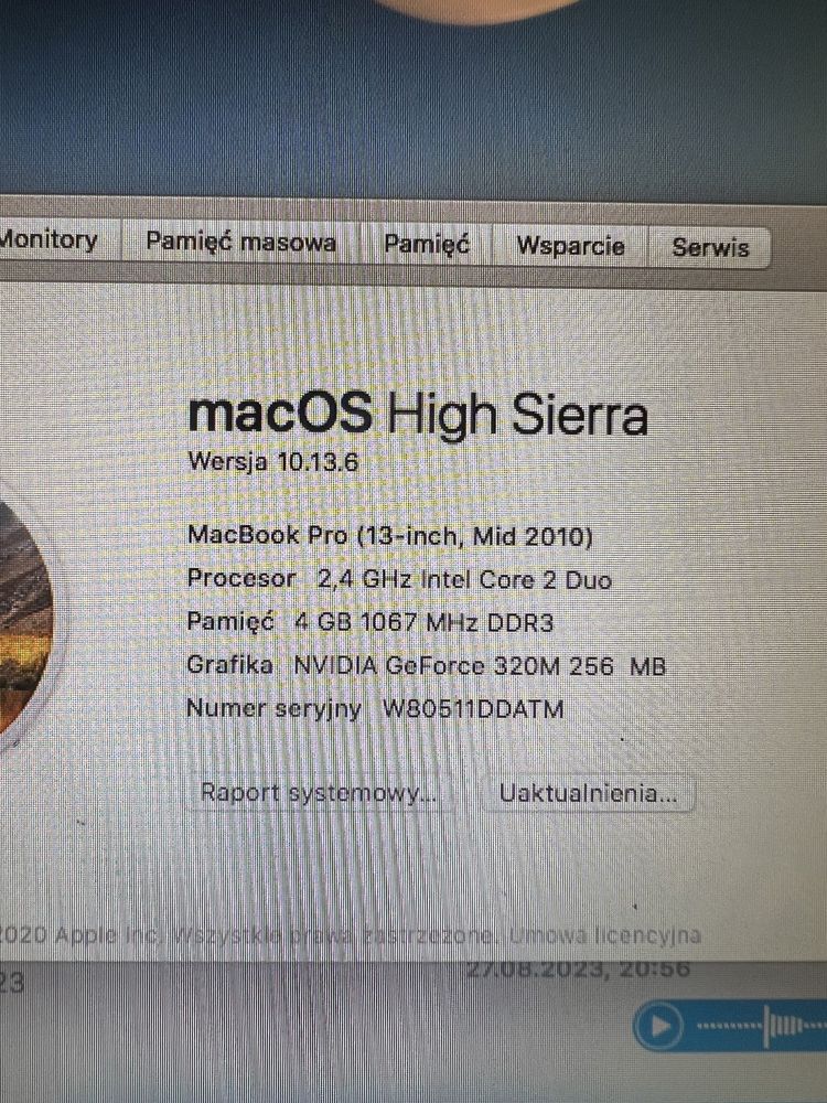 Aple MacBook Pro  13 cali 2010