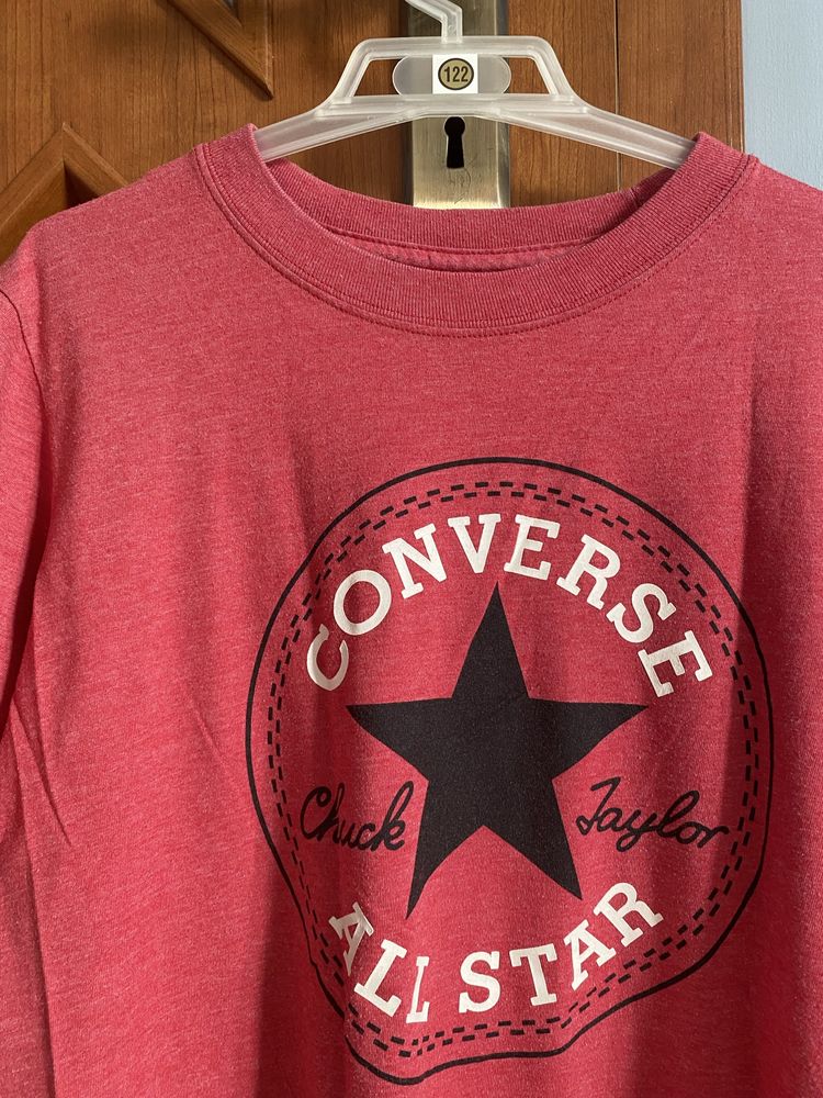 converse bluzka koszulka bluza tshirt czerwony