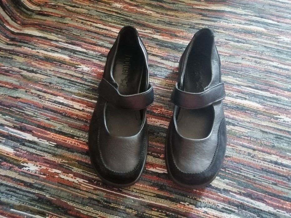 Черные кожаные женские туфли Hotter 36-36.5 р.