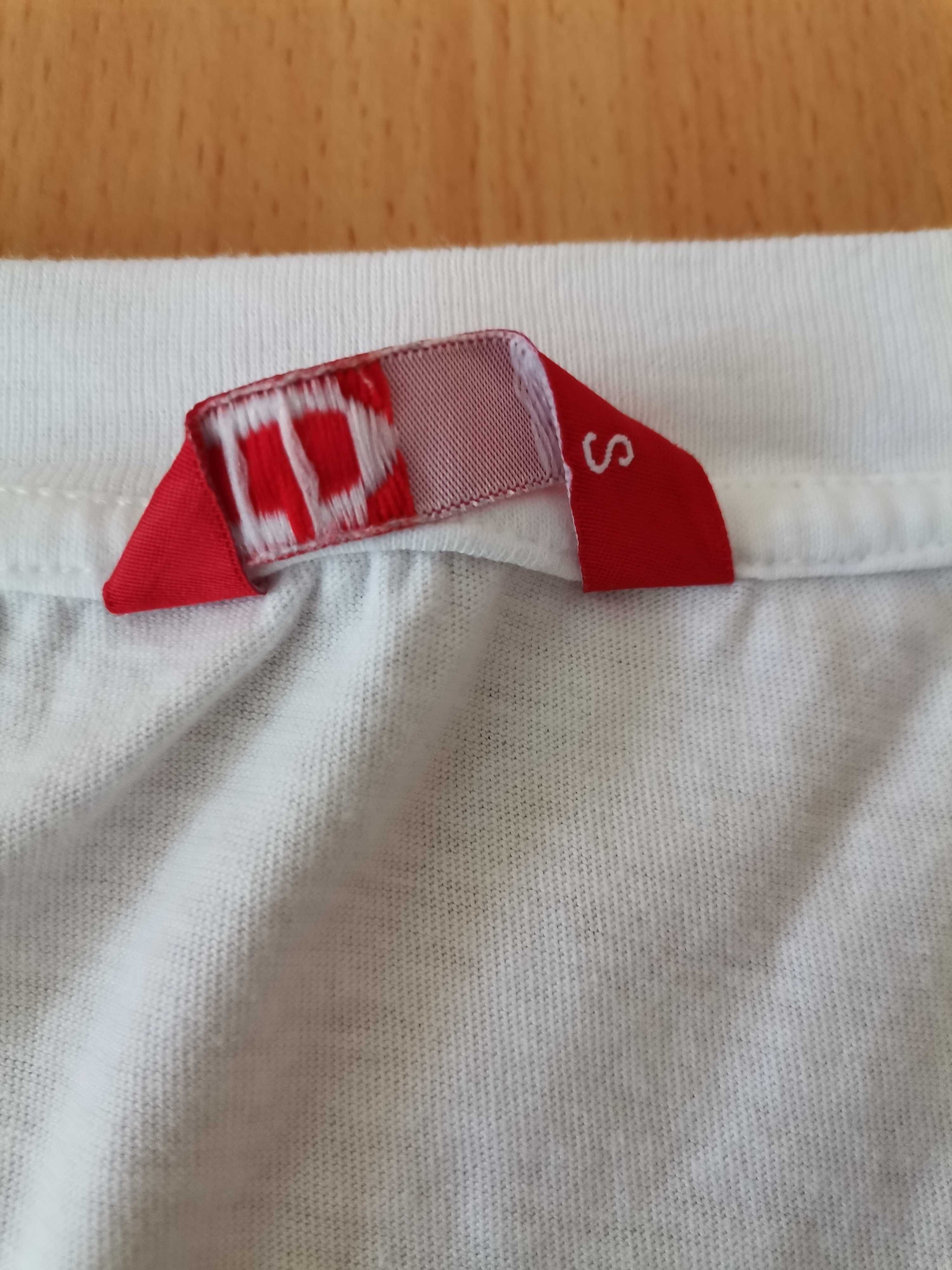 Biała koszulka z nadrukiem Esprit rozmiar S
