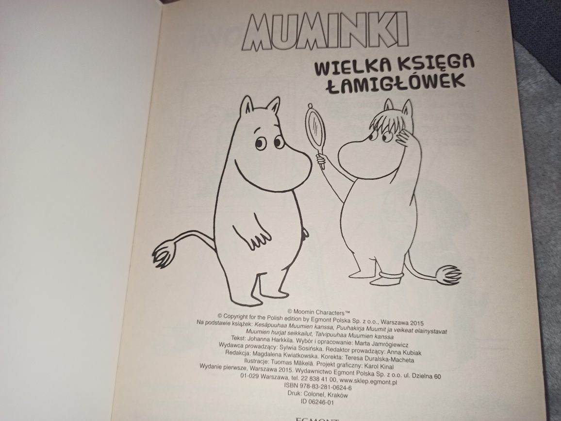 Muminki wielka księga łamigłówek