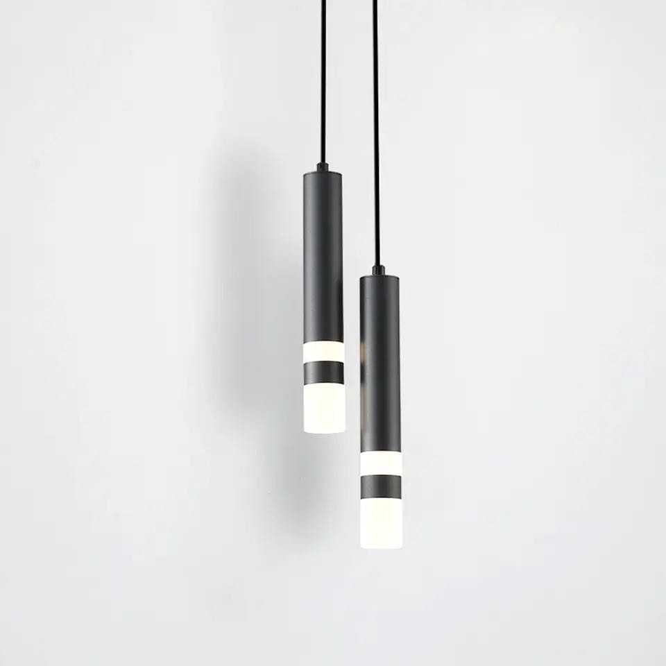 2x Lampa wisząca sufitowa LED czarny nowoczesny