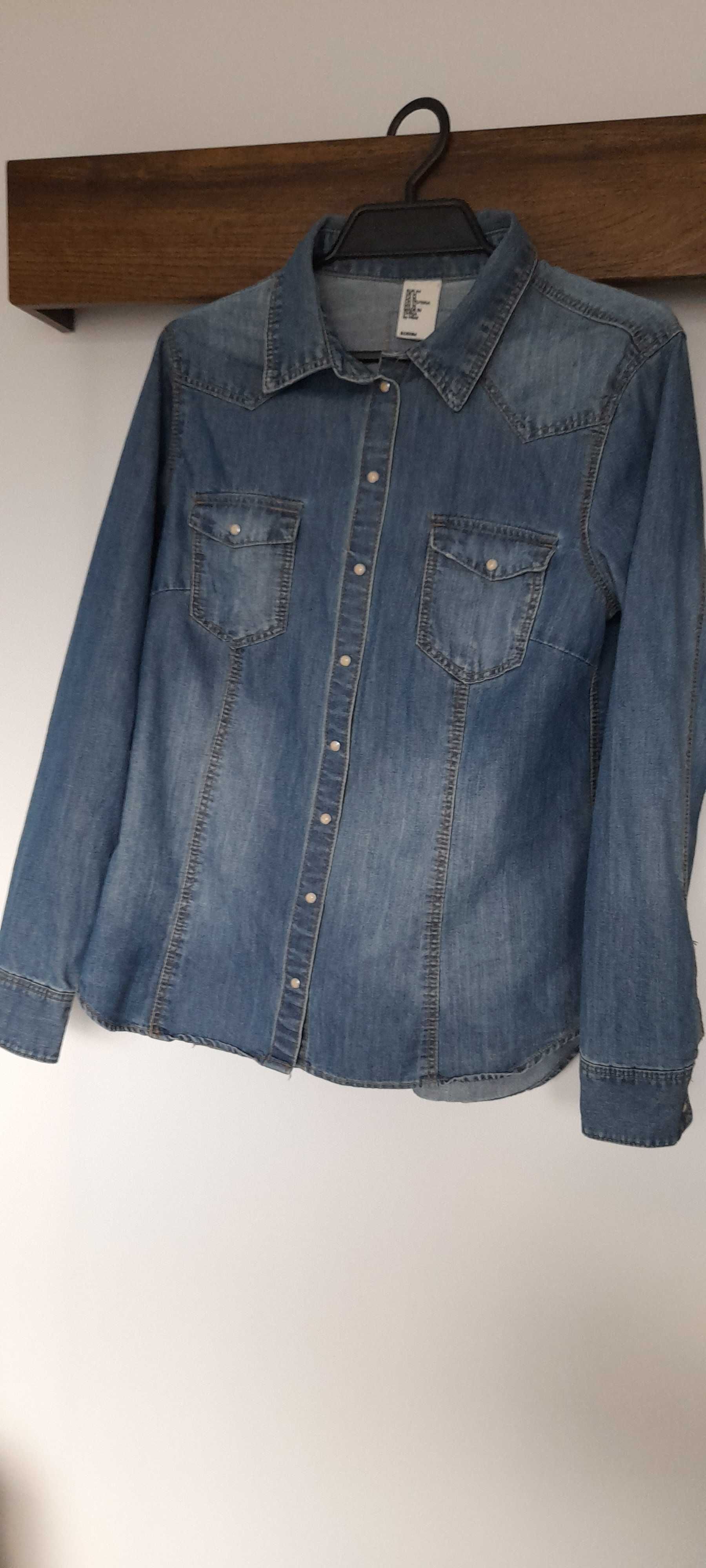 Koszula bluza jeansowa H&M& DENIM 44 pachy 106 cm rękaw 60 cm dł,65 cm