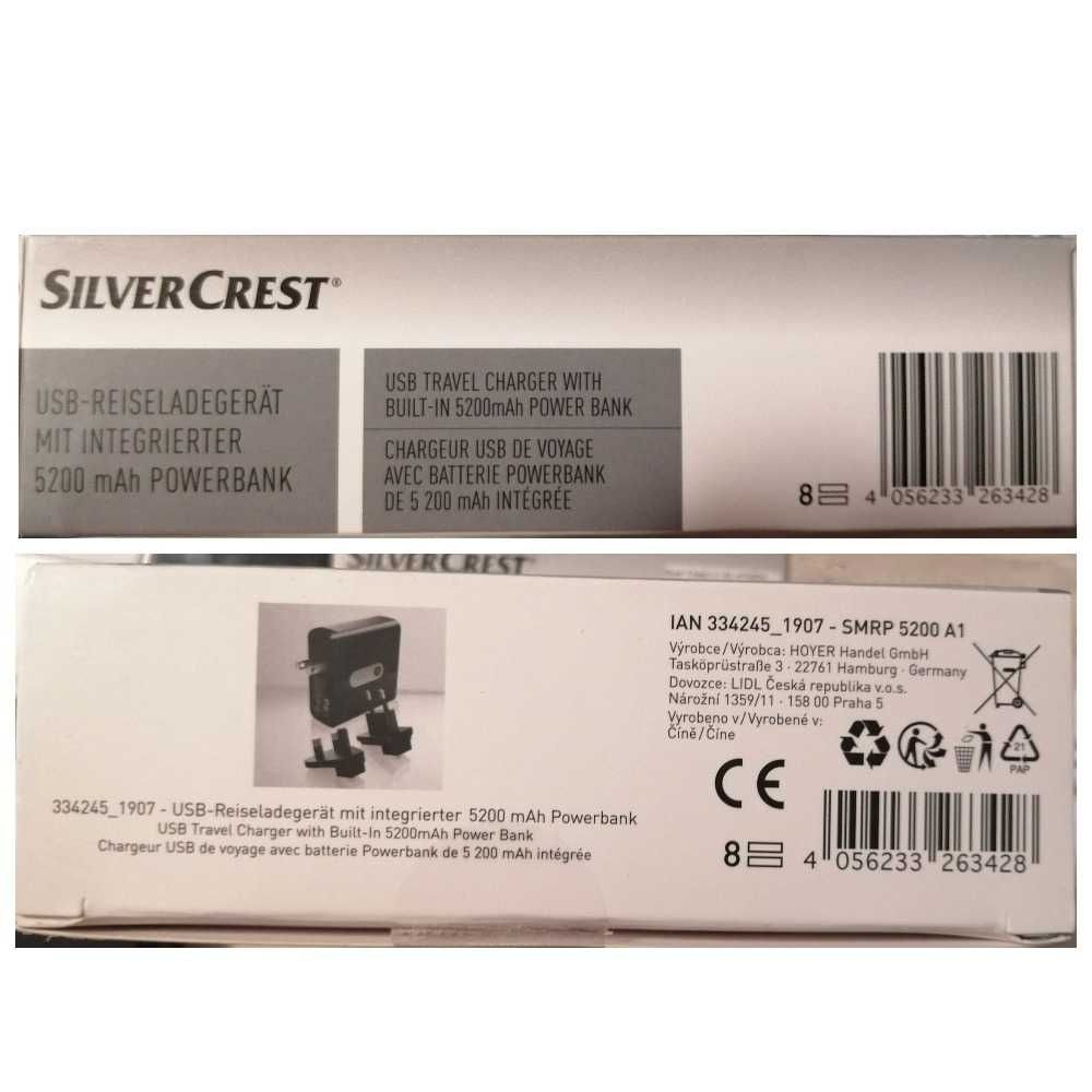 PowerBank+перехідник Silver Crest, новий, Німеччина