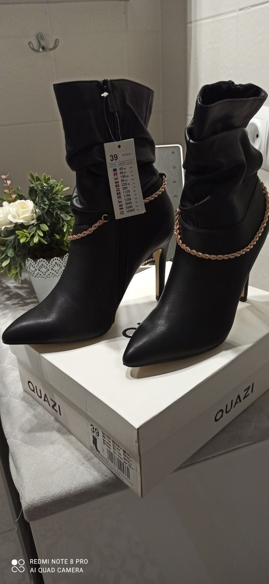 Botki 39 Quazi buty damskie kozaki