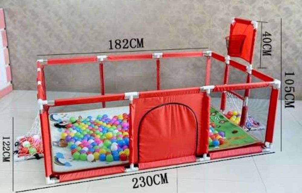 Манеж дитячий великий ігровий IMBABY 182 х 122 × 65 см Сухий басейн