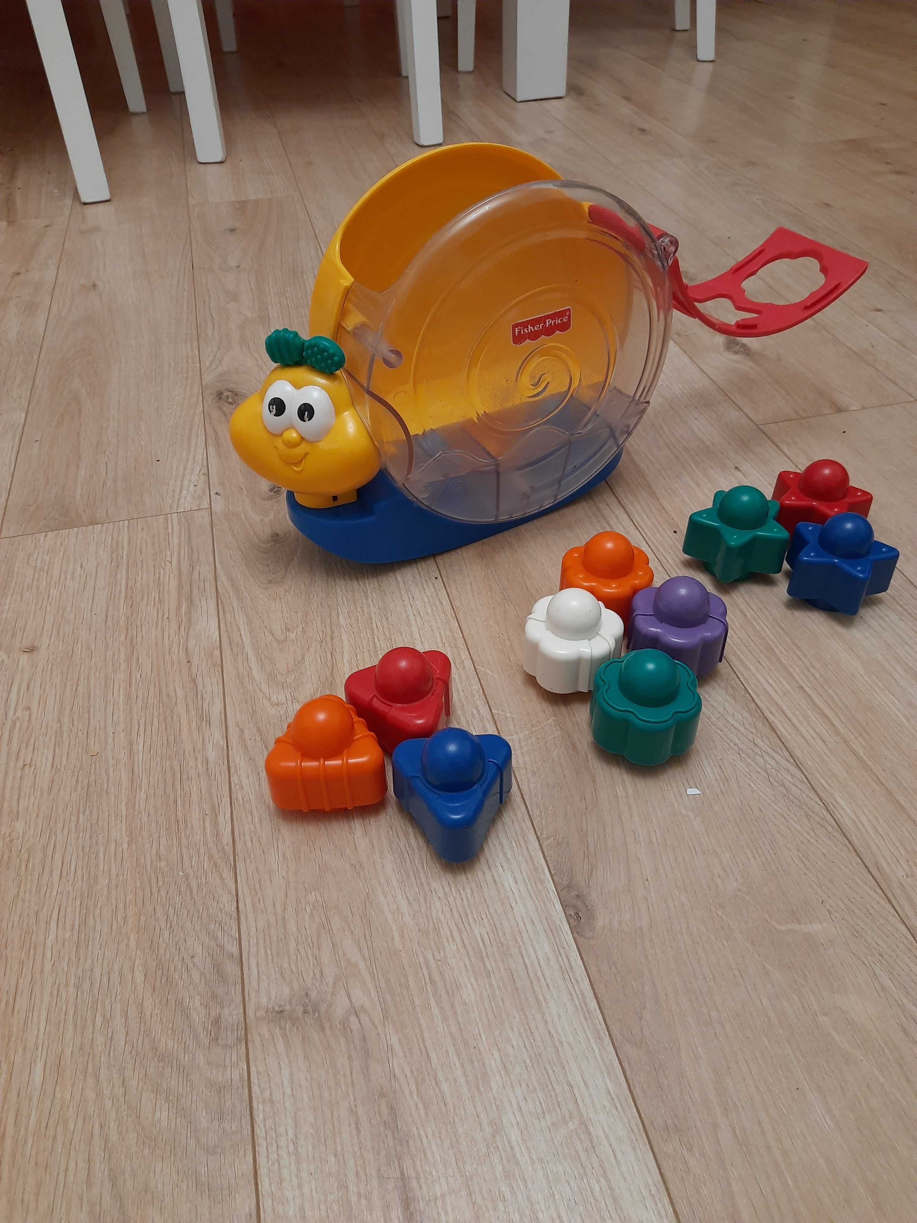 fisher price ślimak klocki do wrzucania