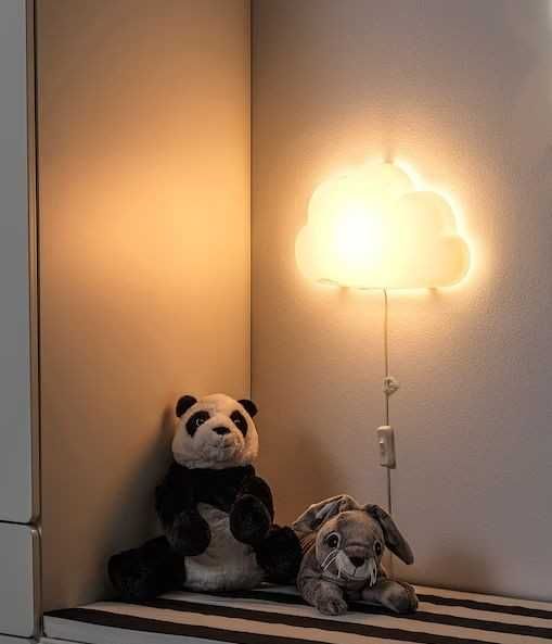 UPPLYST IKEA Candeeiro de parede criança, nuvem branco