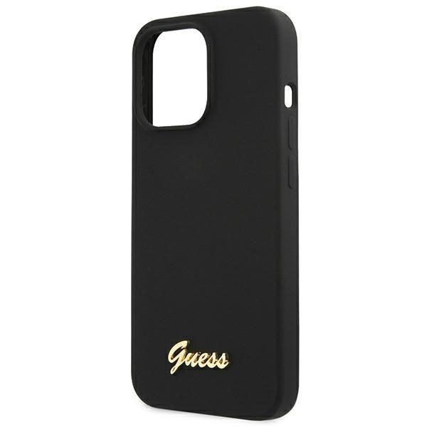 Etui Guess Silicone Script iPhone 13 Pro / 13 - Czarny