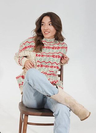 Трикотажний светр Zara розмір м свитер Zara світер Zara з узором коси