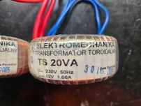 Transformator toroidalny, halogenowy TS 20VA 230/12V - 1,66A 2szt.