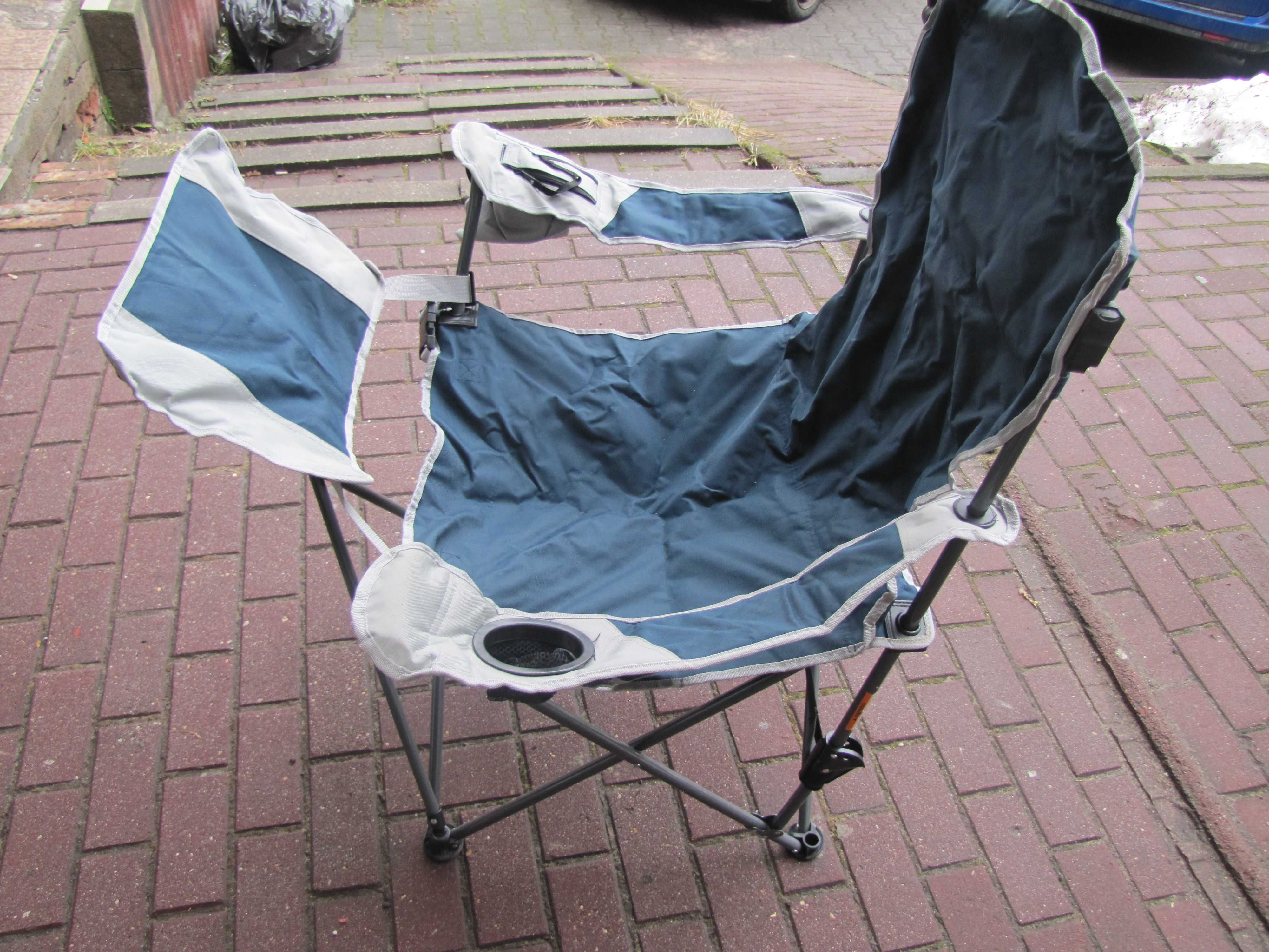 Krzesło turystyczne wędkarskie campingowe Sport-Brella z podnóżkiem