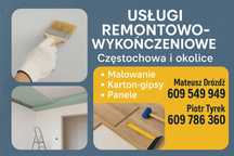 Usługi remontowo-wykończeniowe Częstochowa i okolice