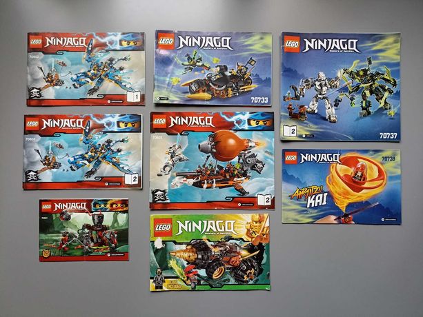 Lego instrukcja Ninjago - zestaw 8 instrukcji