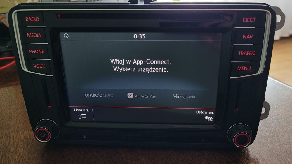 Dotyk wyświetlacz lcd nawigacji AppConnect Carplay MIB STD VW SKODA SE