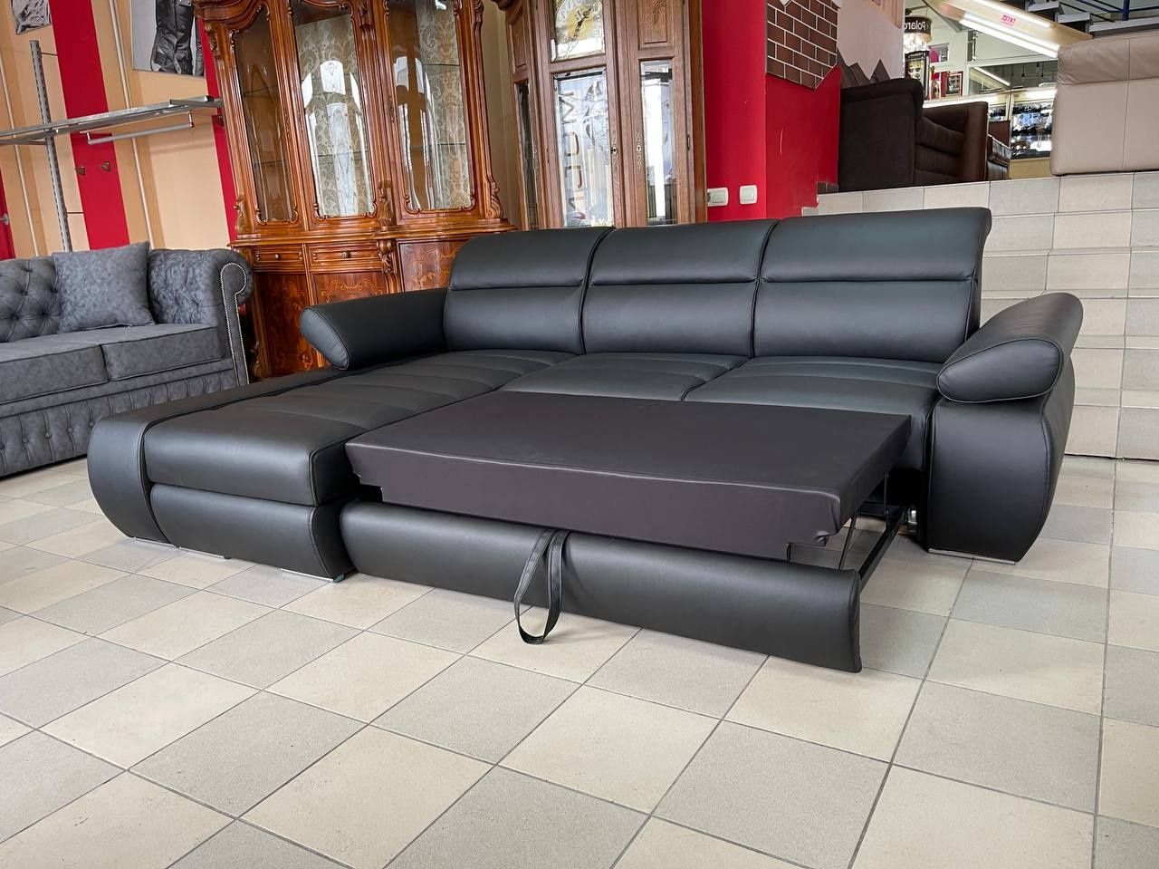 БЕЗКОШТОВНА ДОСТАВКА Новый кожаный диван угловой диван