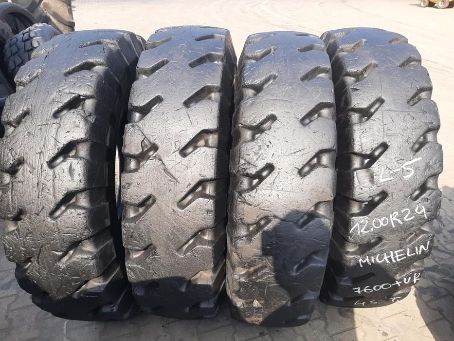 4x Opona używana przemysłowa 12.00R24 MICHELIN 1900zł(szt.) W4581