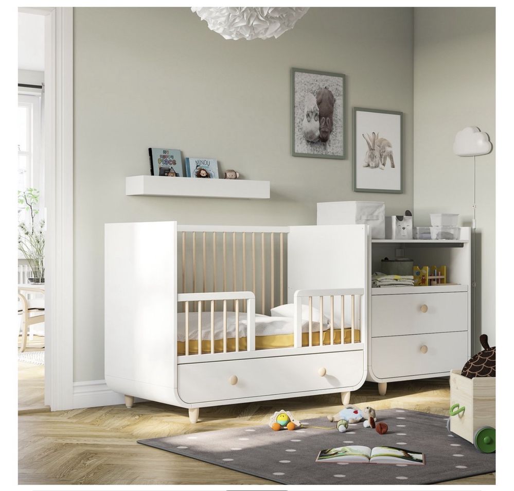 Vendo berço ikea MYLLRA - branco - com colchão