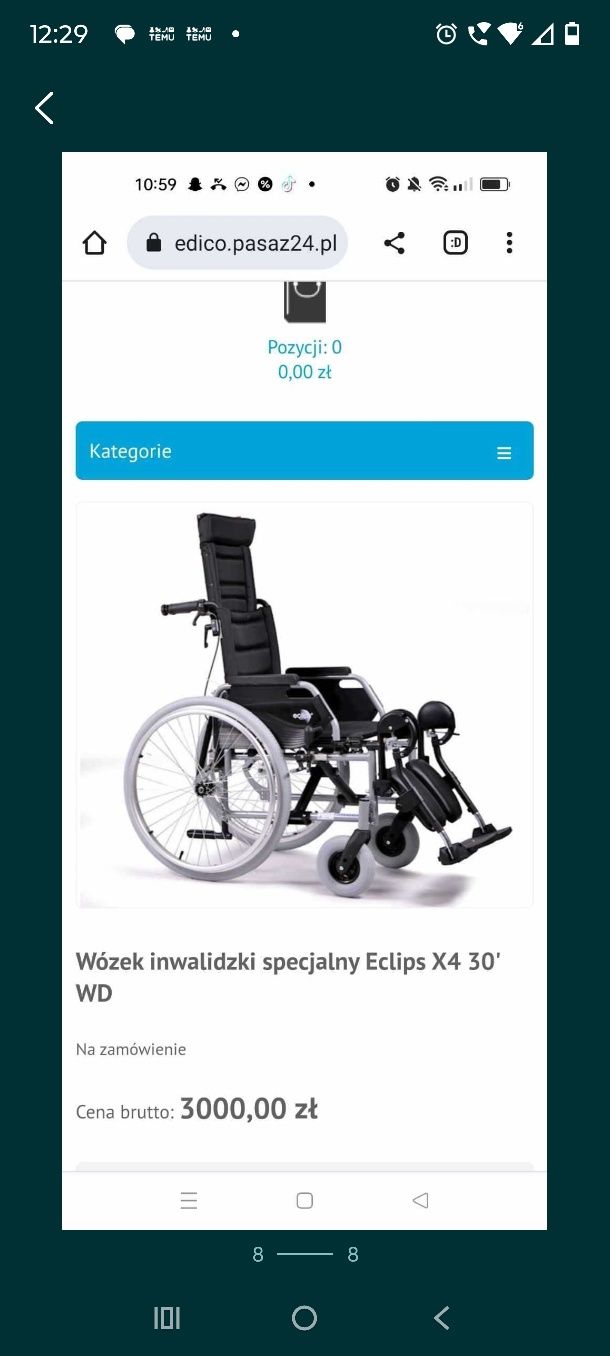 Specjalistyczny wózek inwalidzki
