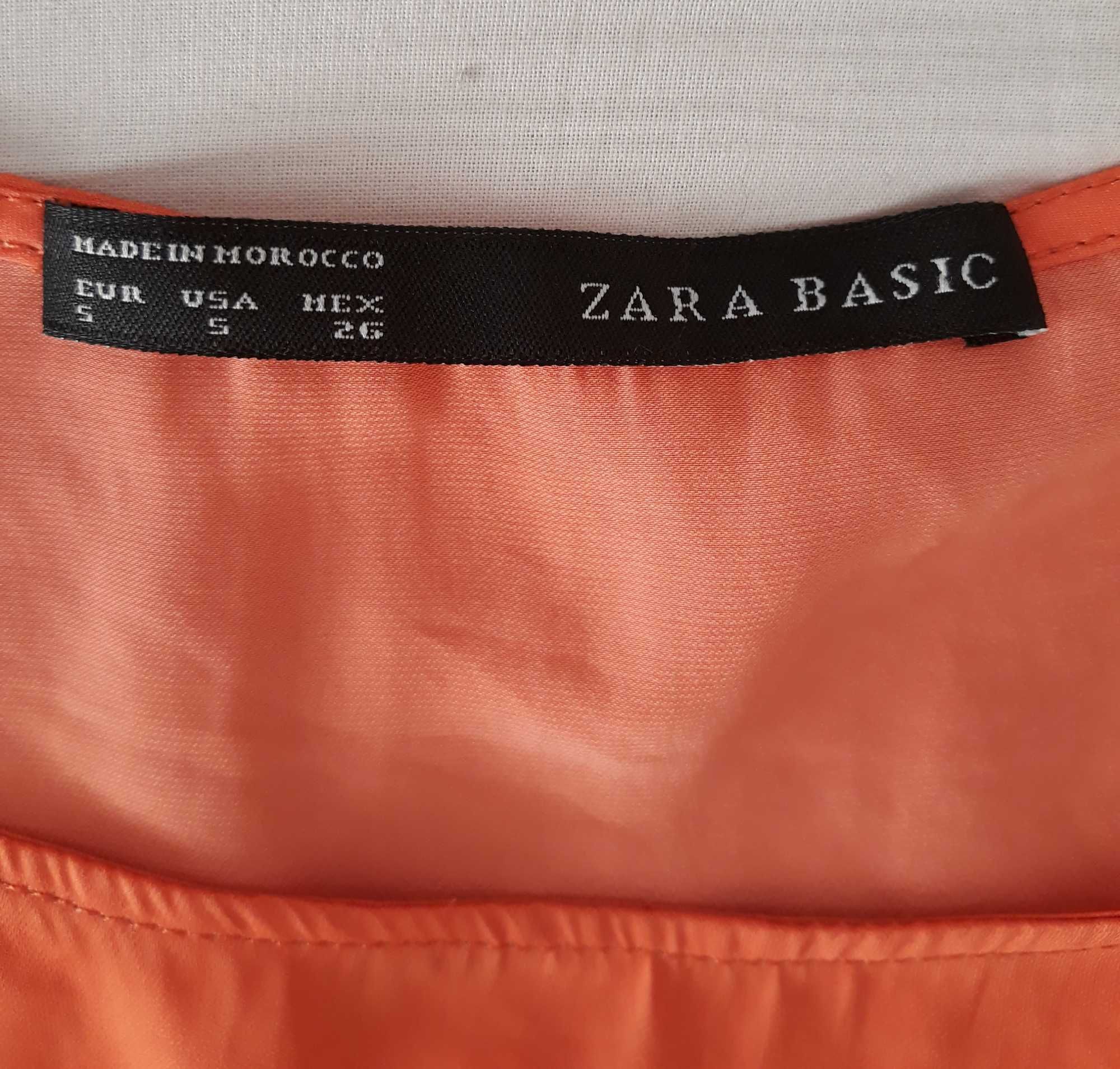 Bluzka pomarańczowa Zara.