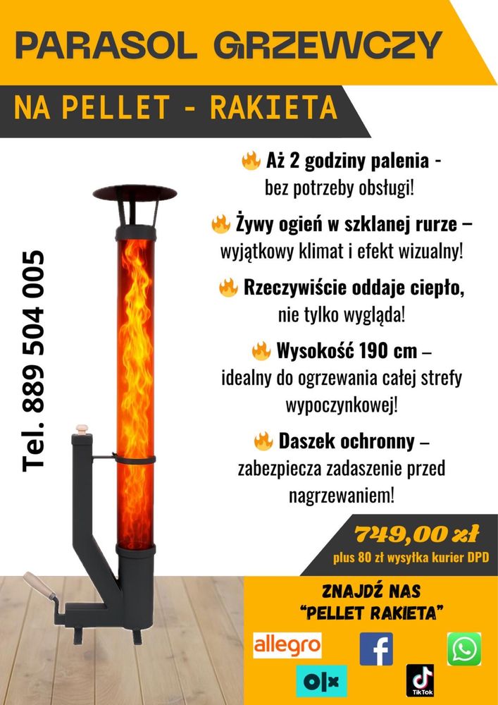 PROMOCJA WIOSENNA Ogrzewacz/Pochodnia/Promiennik/Lampa - RAKIETA