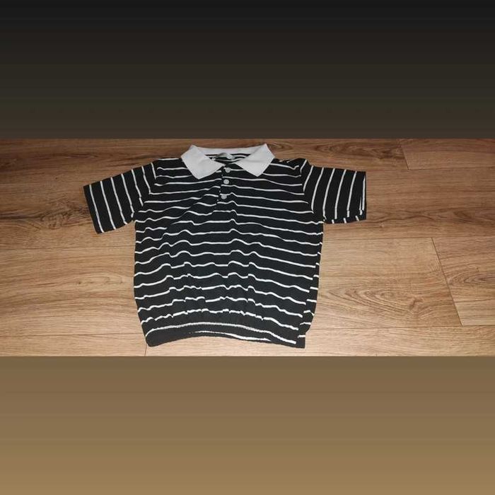 Koszulka z kołnierzykiem w paski