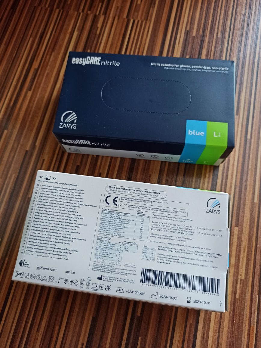 Rękawiczki nitrylowe EasyCare bezpudrowe rozmiar L