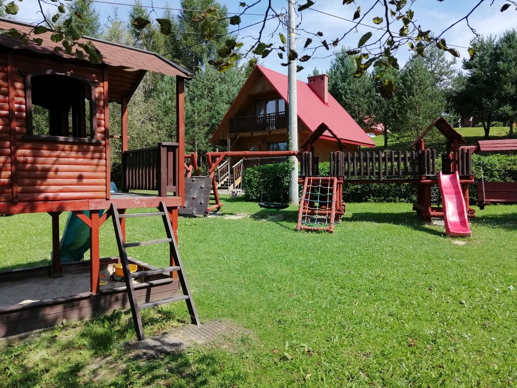domek + alpaki, SPA, zarybiony staw Bieszczady